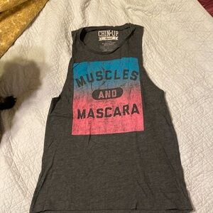 Muscles and mascara tank
